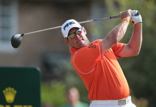 England s Lee Westwood drives on the second hole on the third day of the 2013 Open Championship in Muirfield, Scotland on July 20 , 2013.  LON2013072001