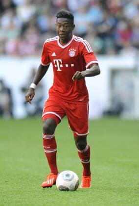 Fussball, Herren, Deutschland, Telekom Cup 2013 im Mönchengladbacher Nordpark, FC Bayern München, FCB - Hamburger SV, HSV: David Alaba (FCB). Aktion, Einzelbild, Freisteller.