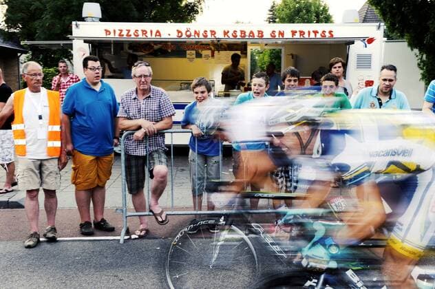 Fans bei einem Kirmesrennen in Boxmeer, Holland am 22.07.2013, einen Tag nach Ende der Tour de France.