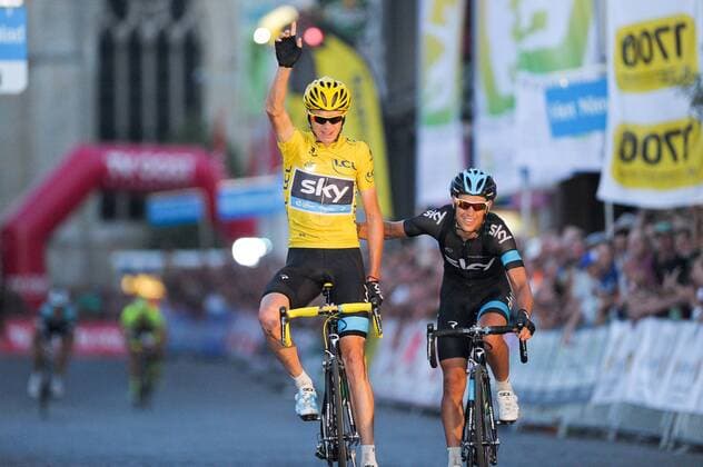 Christopher Froome (GBR) - Sky et Richie Porte CYCLING : Criterium apres le Tour de France - Aalst - 22 07 2013 PhotoNews Panoramic 