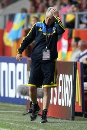 24.07.2013, xfsx, Frauen Europameisterschaft 2013, Halbfinale, Deutschland - Schweden, v.l. Trainerin Pia Sundhage (Schweden) enttäuscht schauend, Enttäuschung, disappointed