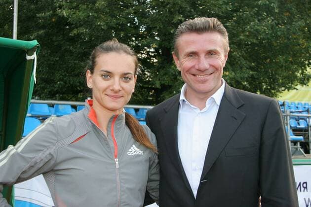 Pole vaulters Elena Isinbaeva and Sergey Bubka GenriettaxPeryan 