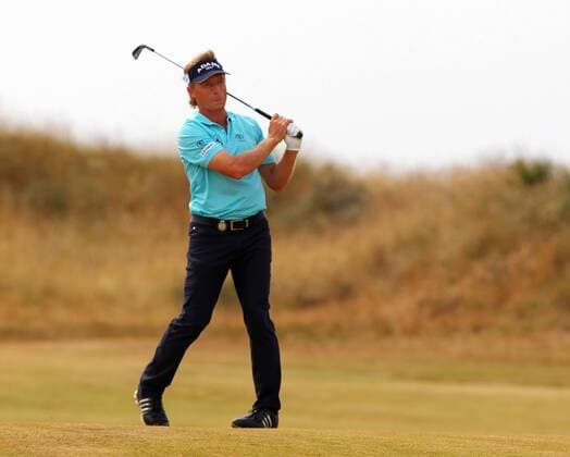 27.07.2013 Southport, England. Bernhard Langer (GER) in action during the 3rd round of the Senior Open Championship from Royal Birkdale. Langer leads after the third round with -9, three ahead of the rest of the field going into the final round. xPaulxKeevilx  ActionPlus11432885