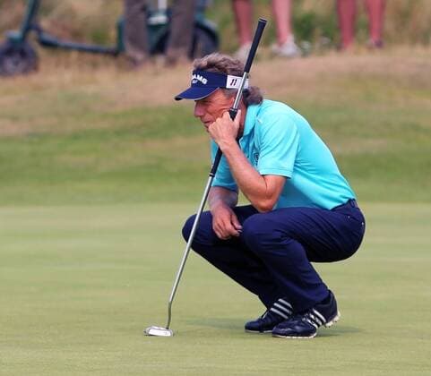 27.07.2013 Southport, England. Bernhard Langer (GER) in action during the 3rd round of the Senior Open Championship from Royal Birkdale. Langer leads after the third round with -9, three ahead of the rest of the field going into the final round. xPaulxKeevilx  ActionPlus11432887