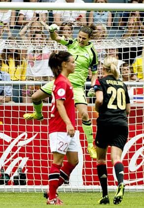 Sweden Stockholm UEFA Womens Euro 2013 FINAL Germany (GER) vs Norway (NOR) Nadine Angerer(GER) - Jubel nach pariertem Elfmeter KP0300 