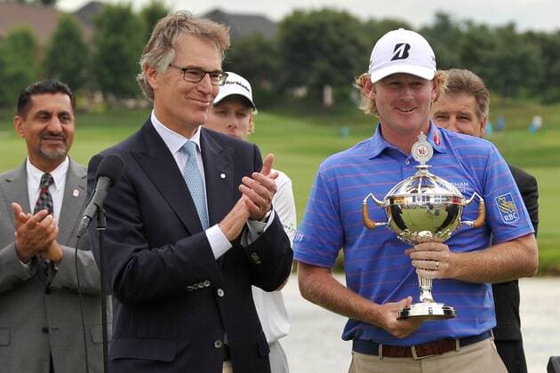 - Oakville, Ontario, Canada - Oakville, Ontario, Canada, . Brandt Snedeker celebrates his victory with RBC CEO Gord Nixon after the final round of the PGA Golf Herren Tour RBC Canadian Open at Glen Abbey Golf Course in Oakville, Ontario, Canada on July 28th. The tournament was won by Brandt Snedeker...Gerry Angus CSM PGA Golf Herren Tour 2013: RBC Canadian Open JUL 28 - ZUMAc04