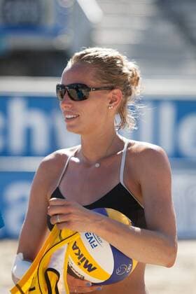 30.07.2013, Klagenfurt, Strandbad, AUT, A1 Beachvolleyball EM 2013, im Bild Sanne Keizer-Van NED during the A1 Beachvolleyball European Championship at the Strandbad Klagenfurt, Austria on 2013 07 30. EP_ste