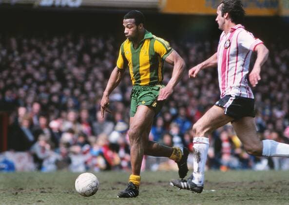 Football - 1978 1979 First Division - Southampton 1 West Bromwich Albion 1 West Brom s Cyrille Regis at The Dell. 13 04 1979 