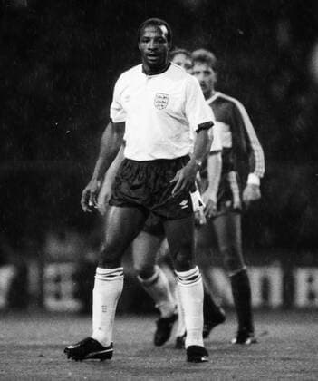 Football - 1987 1988 European Championship Qualifier - Group Four: England 8 Turkey 0 England s Cyrille Regis at Wembley. 14 10 1987 