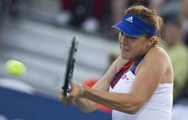 TORONTO, Aug. 5, 2013 - Anastasia Pavlyuchenkova of Russia during the first round of women s singles at the 2013 Rogers Cup in Toronto, Canada, Aug. 5, 2013. Pavlyuchenkova won the match 2-0. (Xinhua Zou Zheng) (SP)CANADA-TORONTO-TENNIS-WTA-ROGERS CUP 
