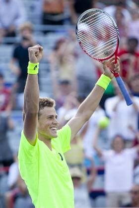 Aug. 06, 2013 - Montreal, Quebec, CAN - Vasek Pospisil (CAN) during day 2 action. Tennis 2013 - Rogers Cup - Montreal - ZUMAs30