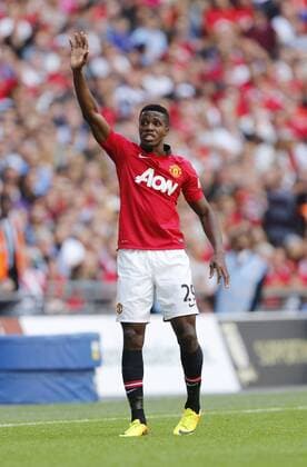 Manchester United s Wilfred Zaha in action Manchester United v Wigan Athletic - FA Community Shield - Wembley - London - England -11 08 2013 - Pic David Klein Sportimage EDITORIAL USE ONLY. No use with unauthorised audio, video, data, fixture lists, club league logos or live services. Online in-match use limited to 120 images, no video emulation. No use in betting, games or single club league player publications.