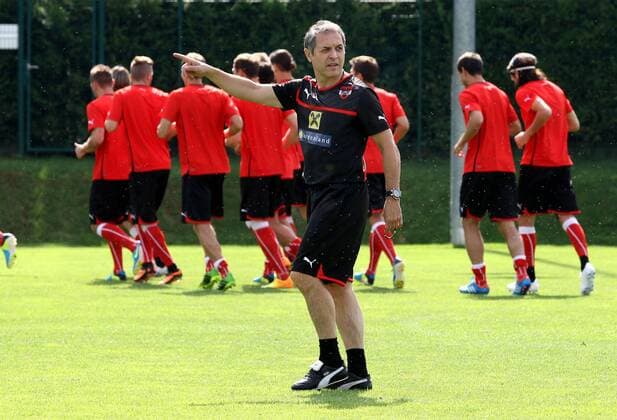 FUSSBALL - AUT vs GRE, Testspiel, Vorberichte, Training SALZBURG,AUSTRIA,12.AUG.13 - FUSSBALL - ÖFB Länderspiel, Österreich vs Griechenland, Freundschaftsspiel, Vorberichte, Training Nationalmannschaft AUT. Bild zeigt Teamchef Marcel Koller (AUT). 