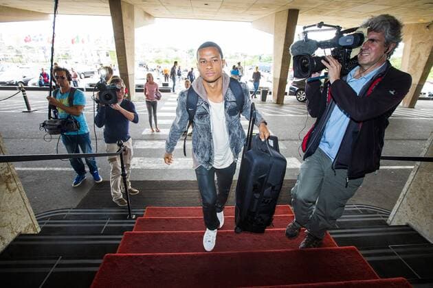 Ricardo van Rhijn of Holland during the arrival of the Dutch National team on August 12, 2013 at Grand Hote Huis ter Duin at Noordwijk, The Netherlands. Arrival Dutch team in Noordwijk Friendly 2013 2014 xVIxLaurensxLindhoutxIVx 1720849