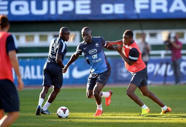 Moussa Sissoko - Geoffrey Kondogbia FOOTBALL : Training France - 12 08 2013 AnthonyBIBARD FEP Panoramic 