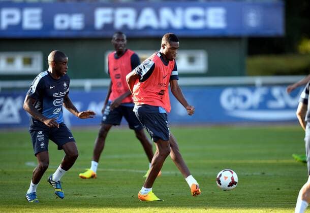 Geoffrey Kondogbia - Rio Mavuba FOOTBALL : Training France - 12 08 2013 AnthonyBIBARD FEP Panoramic 