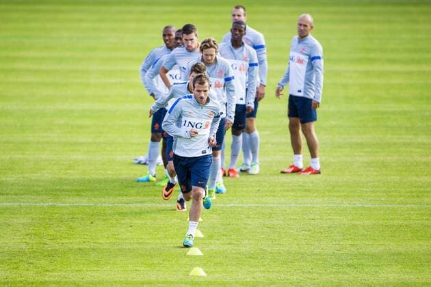 Rafael van der Vaart of Holland during the training session of the Netherlands on August 12, 2013 at Sportpark Nieuw Zuid in Katwijk aan Zee, The Netherlands. Training session Netherlands Friendly 2013 2014 xVIxLaurensxLindhoutxIVx 1721667