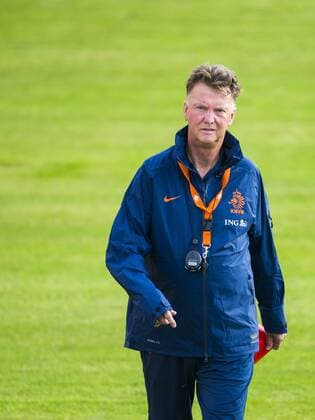Coach Louis van Gaal of Holland during the training session of the Netherlands on August 12, 2013 at Sportpark Nieuw Zuid in Katwijk aan Zee, The Netherlands. Training session Netherlands Friendly 2013 2014 xVIxLaurensxLindhoutxIVx 1721681
