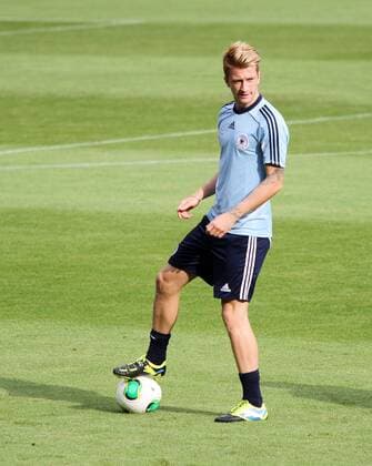 13.08.2013, xsvx, Fussball Deutsche Fussball Nationalmannschaft Training, v.l. Marco Reus (Deutsche Fussball Nationalmannschaft DFB) Freisteller
