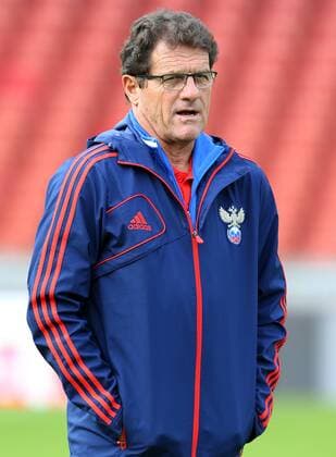 ITAR-TASS: BELFAST, UK. AUGUST 13, 2013. Russian team s manager Fabio Capello at a training session for the 2013 FIFA World Cup qualifying match against Northern Ireland, at Windsor Park Stadium.  premiumd Highlight RE12539B