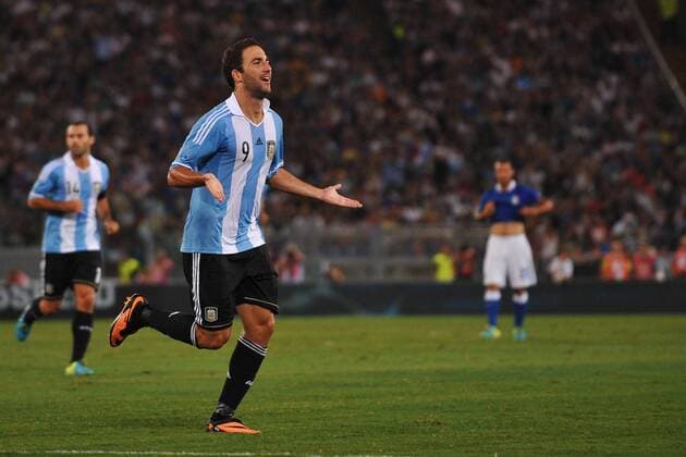 Gonzalo Higuain - Fussball - Freundschaftsspiel - Italien vs. Argentinien - in Rom, Italien - andreaxstaccioli