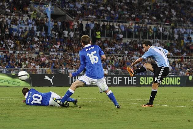 Rome, Stadio Olimpico - Friendly match Italy vs Argentina - gol Gonzalo Higuain 