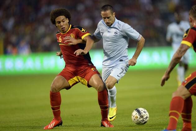 Axel Witsel of Belgium - Franck Ribery of France - FOOTBALL : Friendly match - Belgium vs. France - Brussels - 14 08 2013 Photonews Panoramic 
