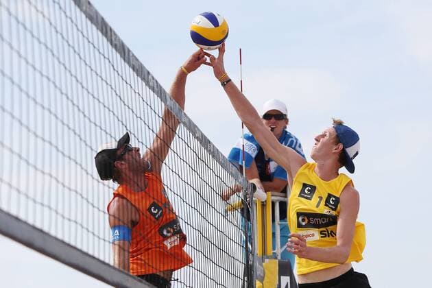 Beachvolleyball: smart beach tour super cup Kühlungsborn 2013, Supercup - super cup, Niklas Rudolf und David Sosseneimer, xHOCHxZWEIx xMaltexChristiansx