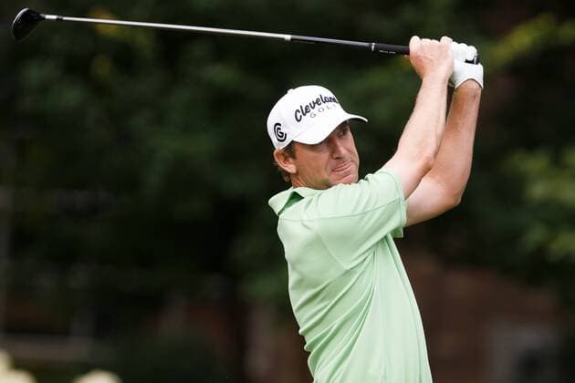 16 August 2013: George McNeill drives the ball off the tee during the second round of the Wyndham Championship at Sedgefield Country Club in Greensboro, NC. GOLF: AUG 16 PGA Golf Herren - Wyndham Championship - Round 2 Icon130816016 EDITORIAL USE ONLY