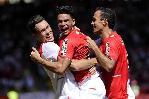 Emmanuel Riviere (ASM) FOOTBALL: AS Monaco - HSC Montpellier - Ligue 1 - 18 08 2013 xFranckPennantx 