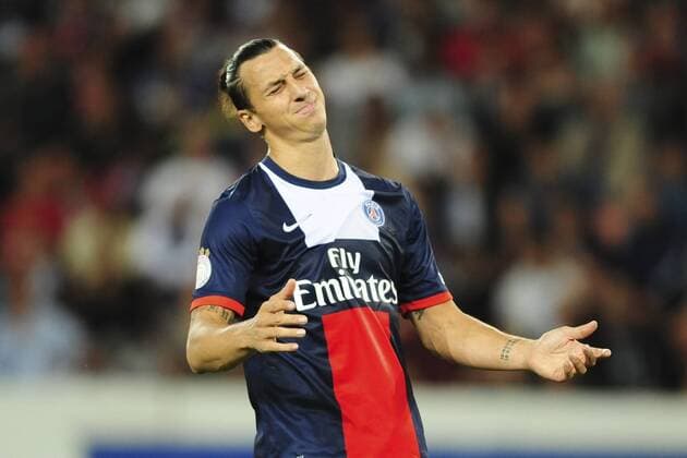 deception de Zlatan Ibrahimovic (PSG) FOOTBALL : PSG vs Ajaccio - L1 - 18 08 2013 JBAutissier Panoramic 