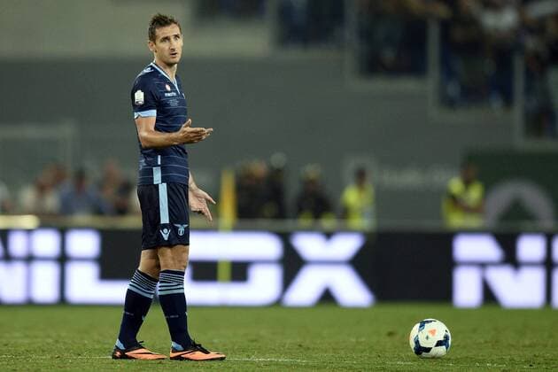 Db Roma 18 08 2013 - Supercoppa Italiana Juventus - Lazio foto Daniele Buffa Image Sport nella foto: delusione Miroslav Klose 