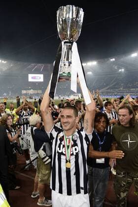 Db Roma 18 08 2013 - Supercoppa Italiana Juventus Turin vs Lazio Rom: Leonardo Bonucci 