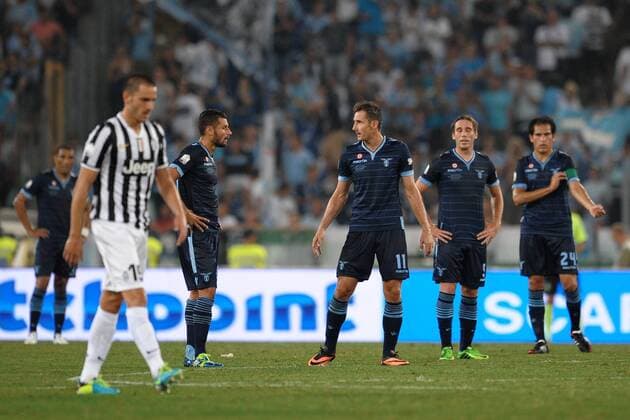 Enttäuschung Miroslav Klose (Lazio) 2013 08 18 Roma, Stadio Olimpico, Supercoppa Tim, Juventus Turin vs Lazio Rom AntoniettaxBaldassarre