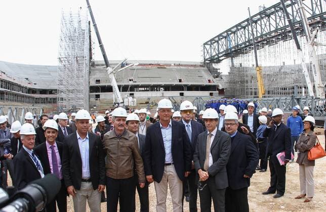 PR - OBRAS ARENA DA BAIXADA VISITA FIFA - GERAL FIFA Generalsekretär Jerome Valcke - Sportminister Aldo Rebelo Besichtigung der Arena da Baixada, Curitiba(PR), (19). x(37)xGeraldoxBubniakx xFotoarenax  (18617)