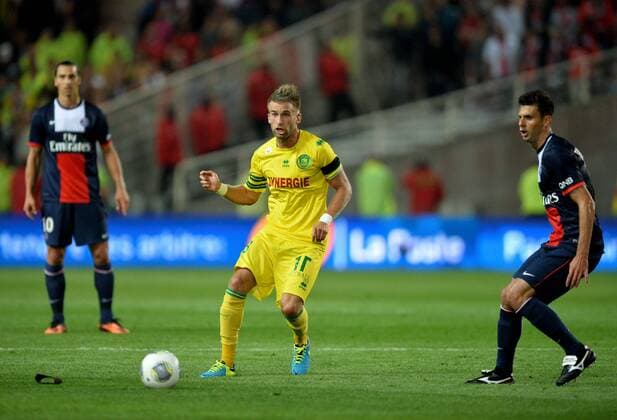 Lucas Deaux (nan) - Thiago Motta (psg) FOOTBALL : Nantes vs Paris SG - Ligue 1 - 25 08 2013 AnthonyBIBARD FEP Panoramic 