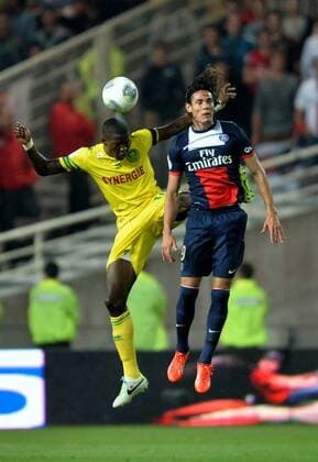 Edinson cavani (psg) - El hadji Djilobodji (nan) FOOTBALL : Nantes vs Paris SG - Ligue 1 - 25 08 2013 AnthonyBIBARD FEP Panoramic 