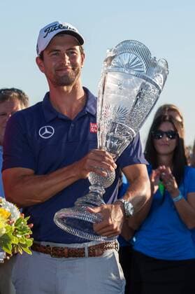 August 25, 2013: Adam Scott finishes the day with -5 to win The Barclays with a -11, at Liberty National Golf Club in Jersey City, NJ. GOLF: AUG 25 PGA Golf Herren - The Barclays - Final Round Icon130825020 EDITORIAL USE ONLY
