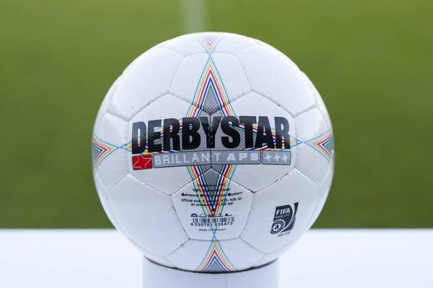 Derbystar ball during the Dutch Eredivisie match between RKC Waalwijk and Go Ahead Eagles on August 31, 2013 at the Mandemakers stadium in Waalwijk, The Netherlands. RKC Waalwijk v Go Ahead Eagles Dutch Eredivisie 2013 2014 xVIxJanxdenxBreejenxIVx 1764183
