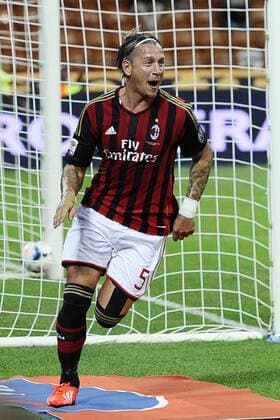 Db Milano 01 09 2013 - campionato di calcio serie A AC Mailand vs Cagliari Calcio: Torjubel Philippe Mexes 