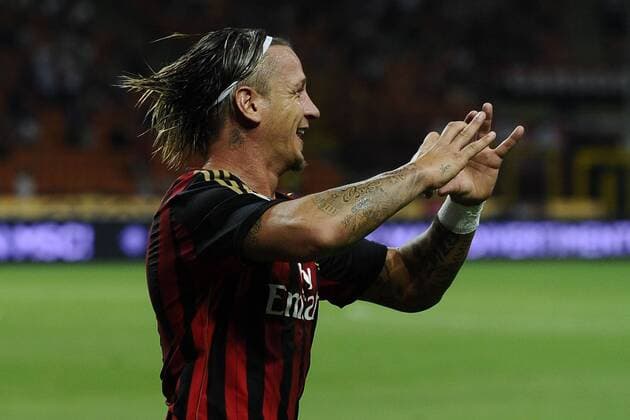 Db Milano 01 09 2013 - campionato di calcio serie A AC Mailand vs Cagliari Calcio: Torjubel Philippe Mexes 