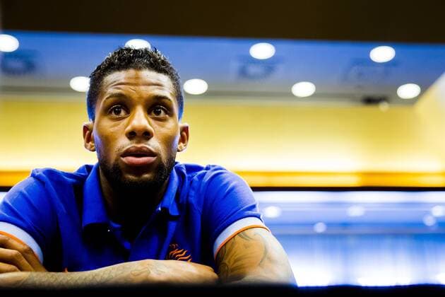 Jeremain Lens of Holland during the press meeting of the Netherlands on September 4, 2013 at Grand Huis ter Duin in Noordwijk aan Zee, The Netherlands. Press Meeting Dutch Team World Cup qualifier 2013 2014 xVIxLaurensxLindhoutxIVx 1770978