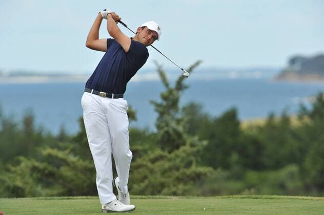 08 September 2013: Cory Whitsett hits a nice drive off the 2nd tee box during the 44th Walker Cup at National Golf Links of America Southampton, NY GOLF: SEP 08 USGA - Walker Cup Icon20133416 EDITORIAL USE ONLY