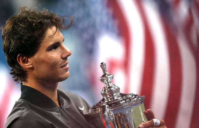 TENNIS - ATP, US Open 2013 NEW YORK CITY,NEW YORK,USA,09.SEP.13 - TENNIS - ATP Tennis Herren World Tour, US Open 2013, Grand Slam, Flushing Meadows, Finale, Siegerehrung. Bild zeigt Rafael Nadal (ESP). Keywords: Pokal, Trophaee. 