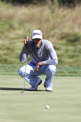 13 September 2013:Canada s Graham DeLaet lines up a putt on the 7th green during 2nd round action of the BMW Championship at Conway Farms Golf Club in Lake Forest, Illinois. GOLF: SEP 13 PGA Golf Herren - BMW Championship - Second Round Icon518130913026 EDITORIAL USE ONLY