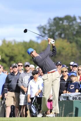 13 September 2013:Matt Kuchar tees off during 2nd round action of the BMW Championship at Conway Farms Golf Club in Lake Forest, Illinois. GOLF: SEP 13 PGA Golf Herren - BMW Championship - Second Round Icon518130913052 EDITORIAL USE ONLY