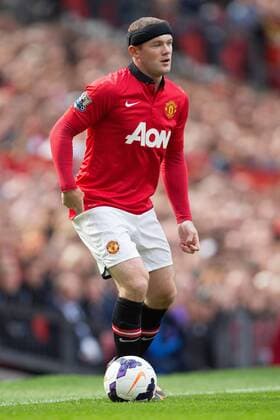 Wayne Rooney of Manchester United (ManU) wearing a protective headband - Manchester United (ManU) vs. Crystal Palace - Premier League - Old Trafford - Manchester - 14 09 2013 Pic Philip Oldham Sportimage EDITORIAL USE ONLY. No use with unauthorised audio, video, data, fixture lists, club league logos or live services. Online in-match use limited to 120 images, no video emulation. No use in betting, games or single club league player publications.