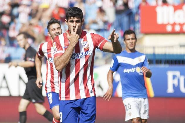 MADRID, Diego Costa goal celebration, - Atletico Madrid vs UD Almeria , Estadio Vicente Calderon. 