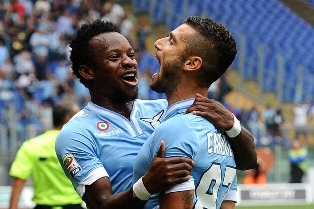 Antonio Candreva Lazio. Goal celebration. Roma 15-09-2013 Stadio Olimpico Football Calcio 2013 2014 Serie A Lazio Rom vs AC Chievo Verona 3-0 AntoniettaxBaldassarre