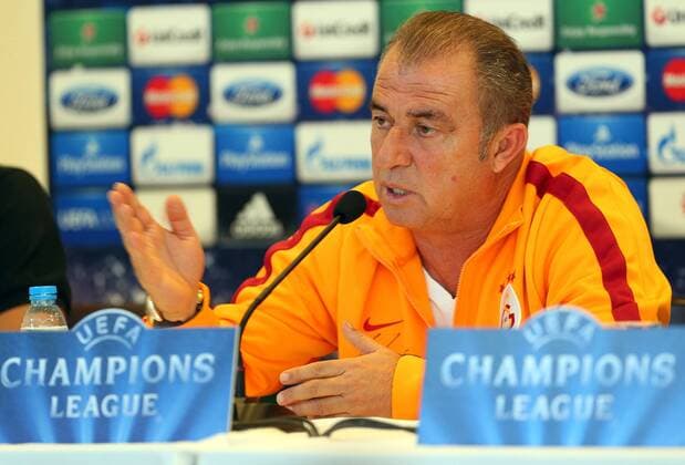 Galatasaray s head coach Fatih Terim speaks during a press conference on september 16, 2013, in Istanbul, ahead of their UEFA Champions League match against Galatasaray at Ali Sami Yen Arena, on September 16, 2013 in Istanbul, Turkey. 